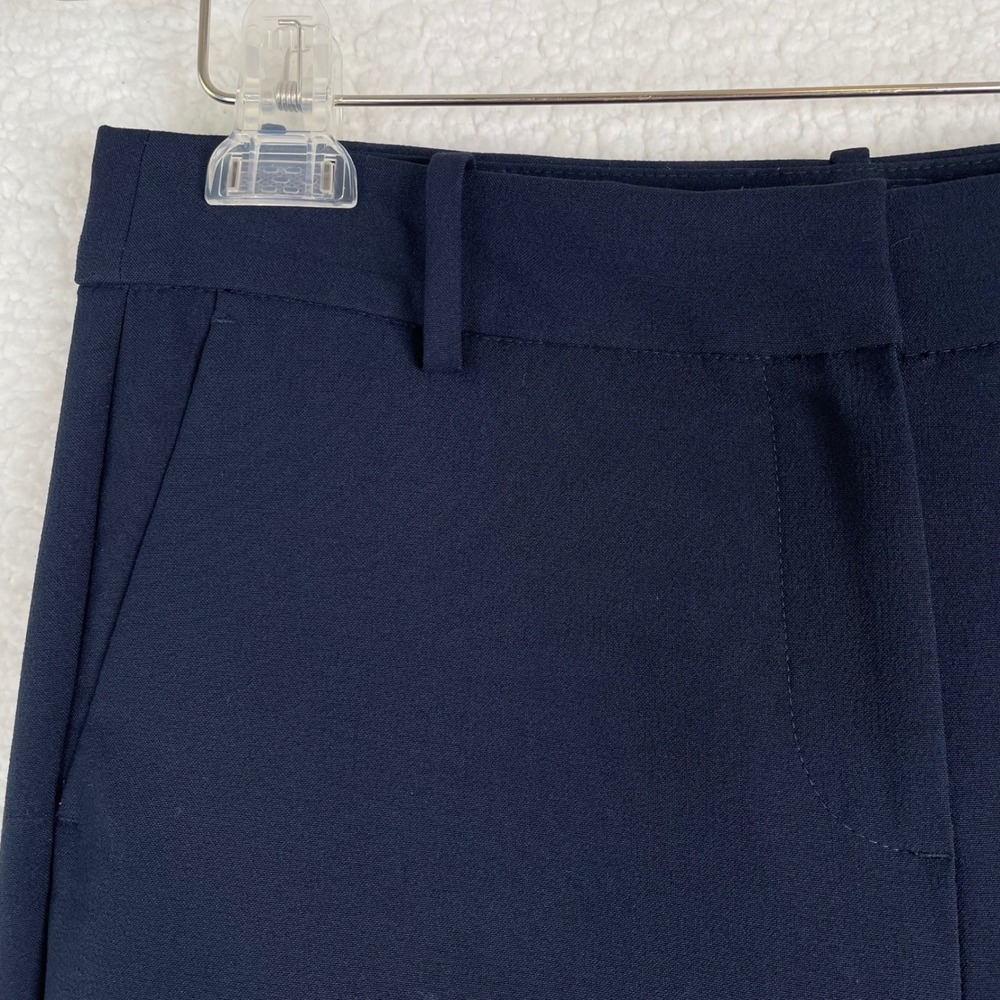 J.Crew Ruby Crop Pant Navy Blue Slim Straight Trousers 10P Petite Fair Trade - Picture 3 of 12